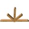 Ekena Millwork Kennewick Rough Sawn Timber Gable Bracket, Western Red Cedar, 96"W x 60"H x 6"D x 6"F, 15/12 Pitch GBW096X60X0606KEN00RWR - alternate 4